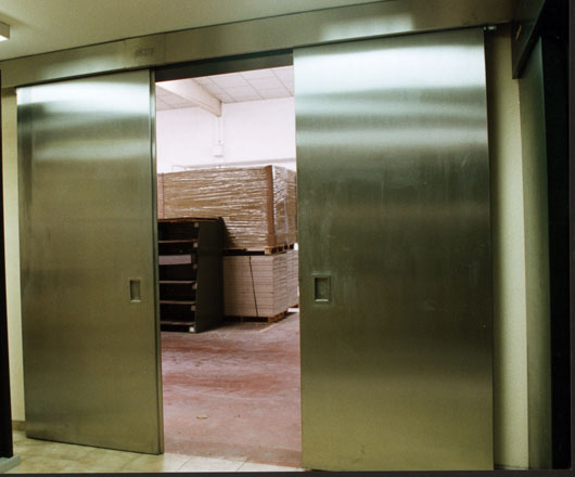 Sliding fire doors