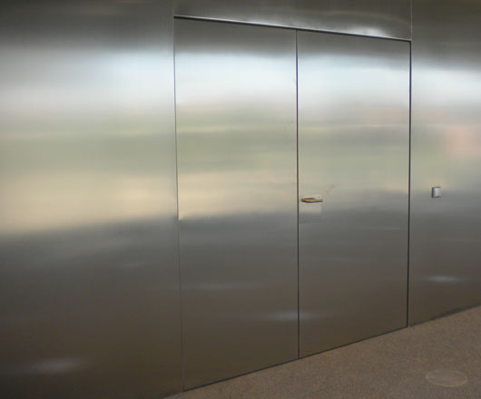 Stainless steel fire doors